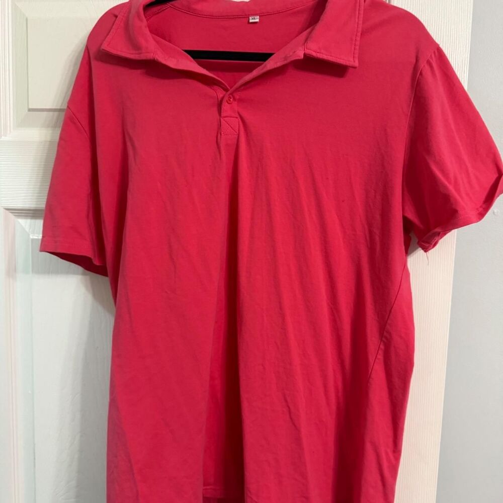 Unbranded Men's Pink and Red Polo-shirts